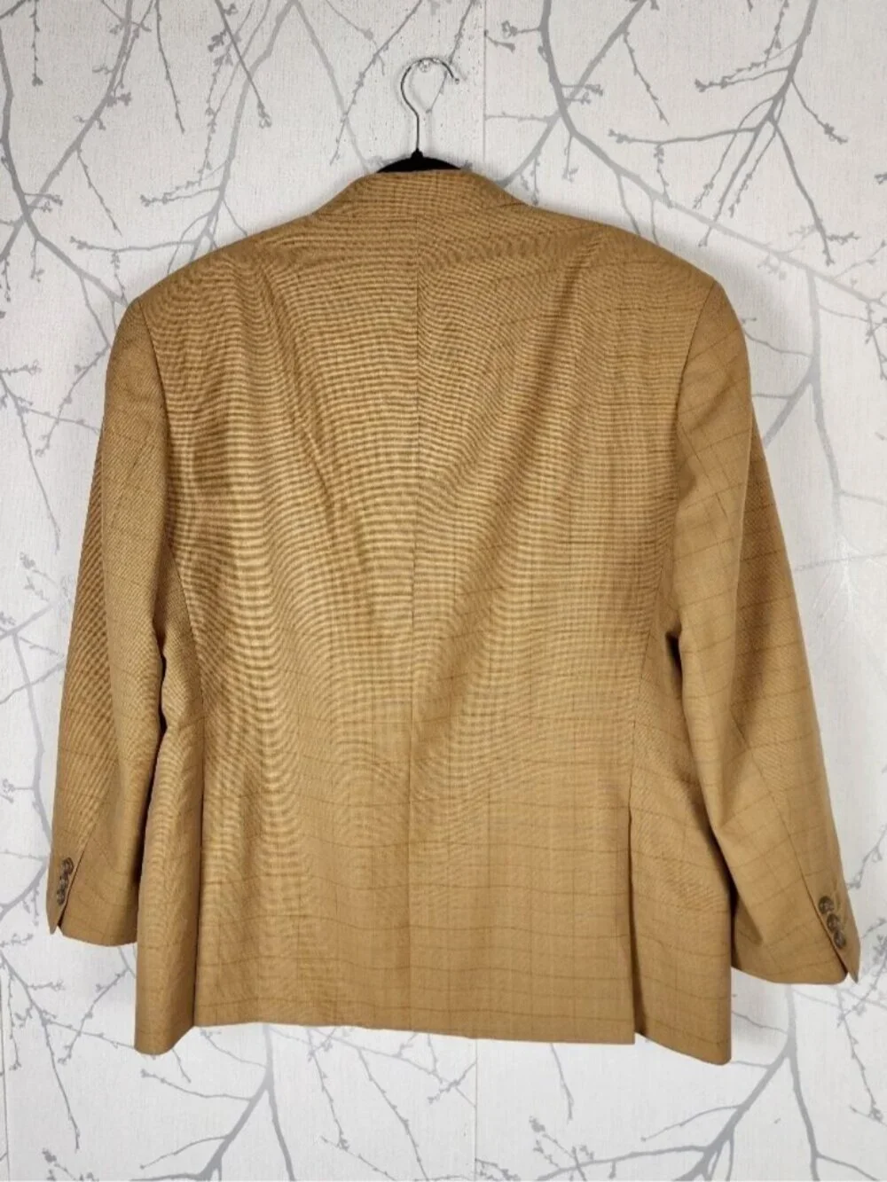 Hunt Club Yellow Checks 45% Wool Blazer Sport Coat